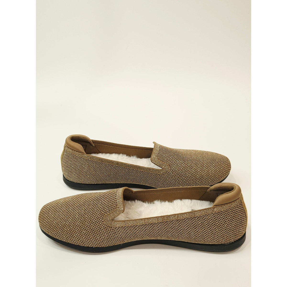 Clarks Cloudsteppers Washable Knit Slip-Ons in the style Carly Dream Fur in gold