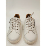 Clarks Women's Caroline Ella Sneakers in White Leather. Wide Size.