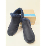 Clarks Cloudsteppers Breeze Park Women Navy Faux Fur Slip On Ankle Boots Size 10