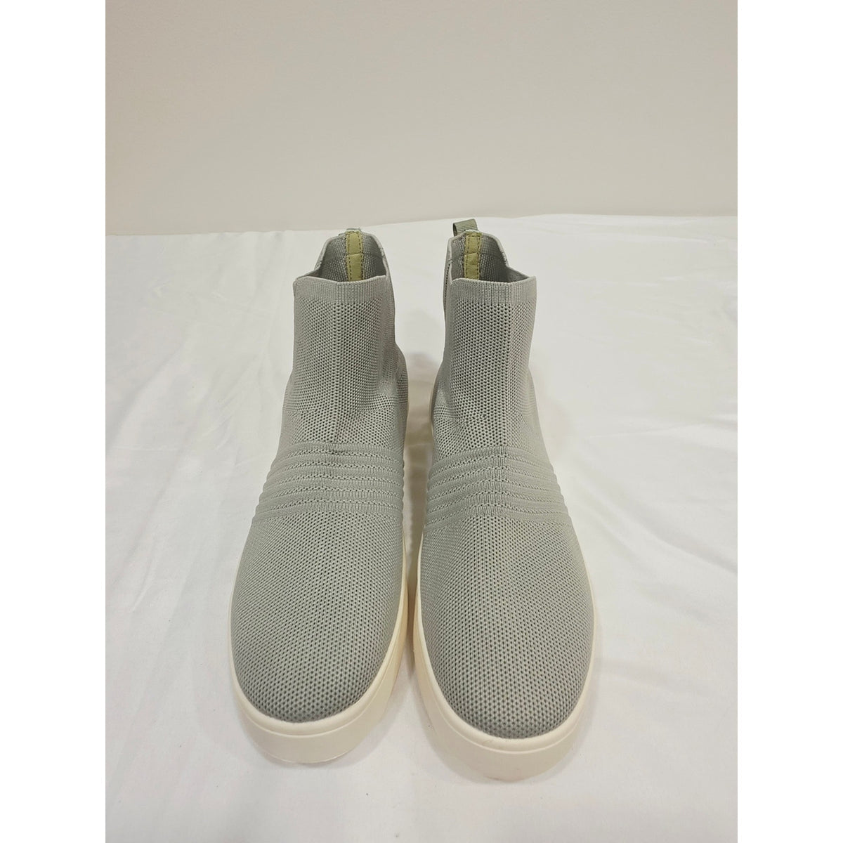 Journee Collection Kody Knit Slip-On Ankle Booties in Sage Green