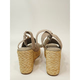 Marc Fisher Nelly Espadrille Wedge Sandals Natural Suade Women's Size 10