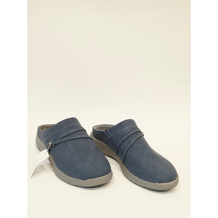 Comfort Slip-On Mule Clogs in Navy with Adjustable Strap
