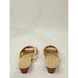 Jack Rogers Dolphin Mini Wedge Women's Ivory Braided Slide Sandals