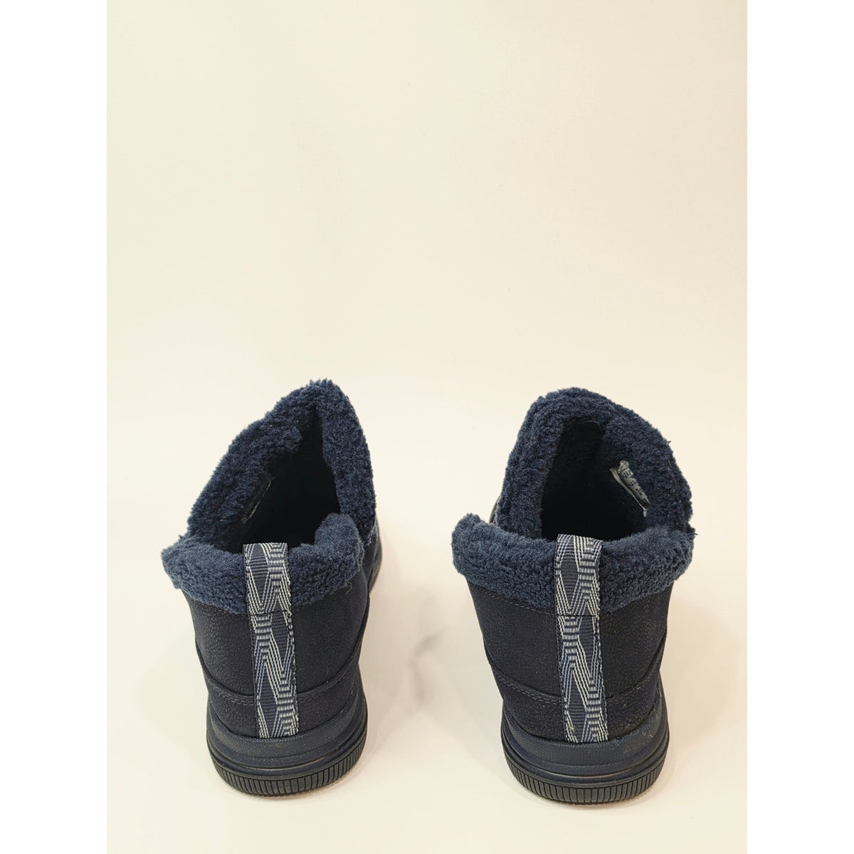 Clarks Cloudsteppers Breeze Park Women Navy Faux Fur Slip On Ankle Boots Size 10