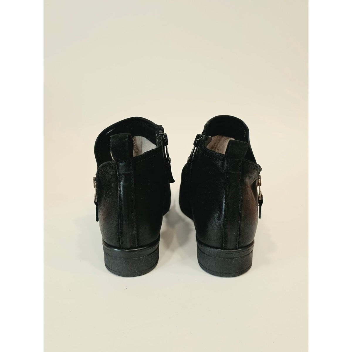 Miz Mooz Slinky Women's Black Leather Ankle Boots