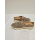 easy street Natural Aretha Laser-Cut Slip-On Mules