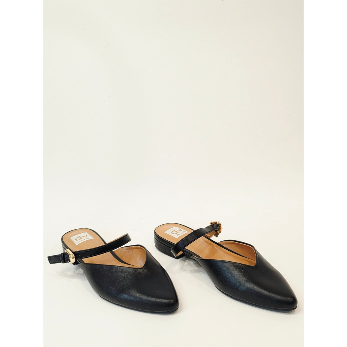DV Dolce Vita Domainica Women’s Black Pointed-Toe Slingback Mules – Size 10