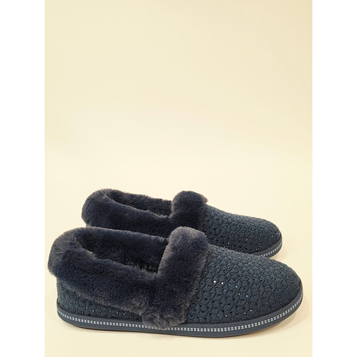 Skechers Navy Cozy Campfire Toasty Twunklers Faux-Fur Lined Women's Slippers