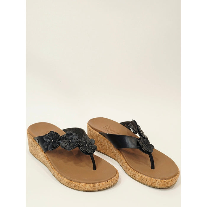Skechers Cali Arch Fit Beverlee Rare Blossom Sandals Black