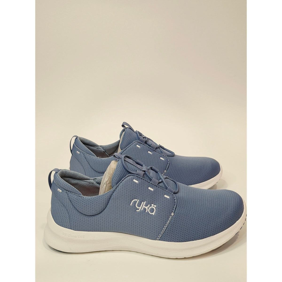 Ryka Women's Renew Recovery Washable Bungee Slip-On Sneakers Blue Wide Size 9.5