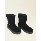 Skechers Keepsakes Cozy Black Suede Plush Lined Winter Boots