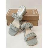 Dolce Vita Ronin Women’s Light Blue Denim Braided Heeled Sandals