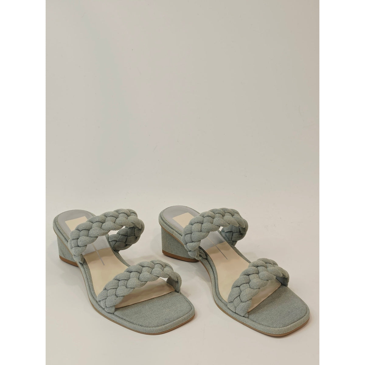 Dolce Vita Ronin Women’s Light Blue Denim Braided Heeled Sandals