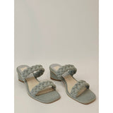 Dolce Vita Ronin Women’s Light Blue Denim Braided Heeled Sandals