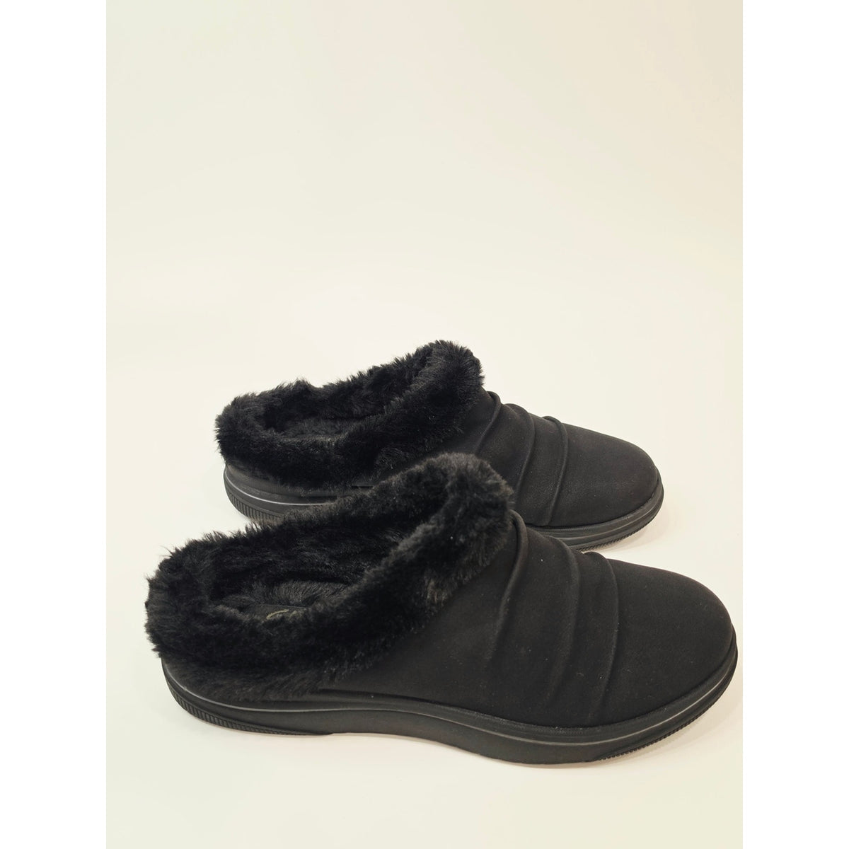 Clarks Cloudsteppers Breeze Willow Faux Fur Clogs Wide Size