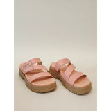 Gerry Choclo Blush Pink Platform Slide Sandals for Women