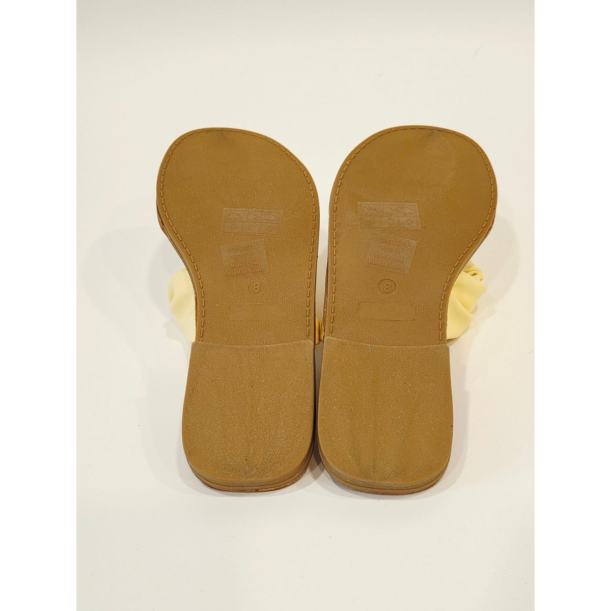 Journee Collection Kianna Light Yellow Knotted Slide Sandals