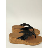 Skechers Cali Arch Fit Beverlee Rare Blossom Sandals Black