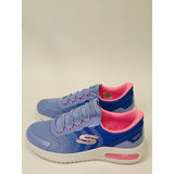 Skechers Hands Free Swift Fit Kids Light Blue and Pink Slip-On Sneakers