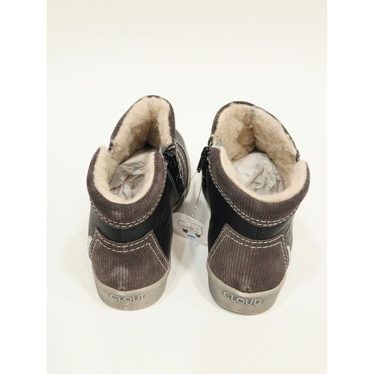 Cloud Footwear Aline Wool Lined  Ankle Booties in Black and Brown