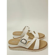 Anne Klein Lalasa Wedge Strappy Sandal White Womens US 8.5