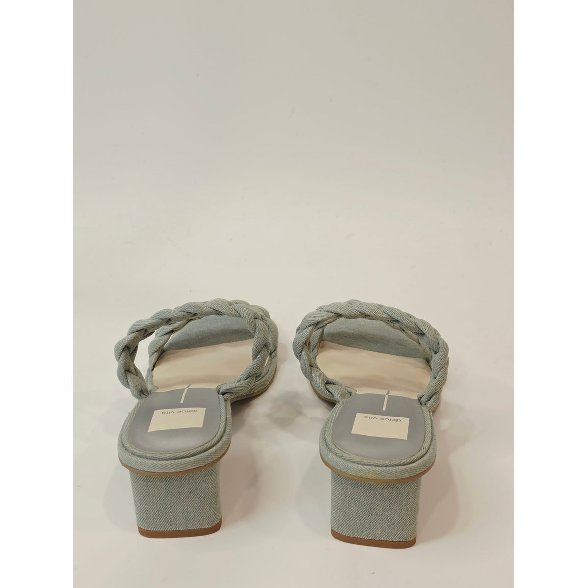 Dolce Vita Ronin Women’s Light Blue Denim Braided Heeled Sandals