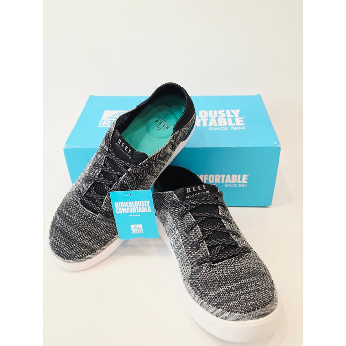 Reef Men's Swellsole Neptune Charcoal Black & White Knit Low-Top Sneakers