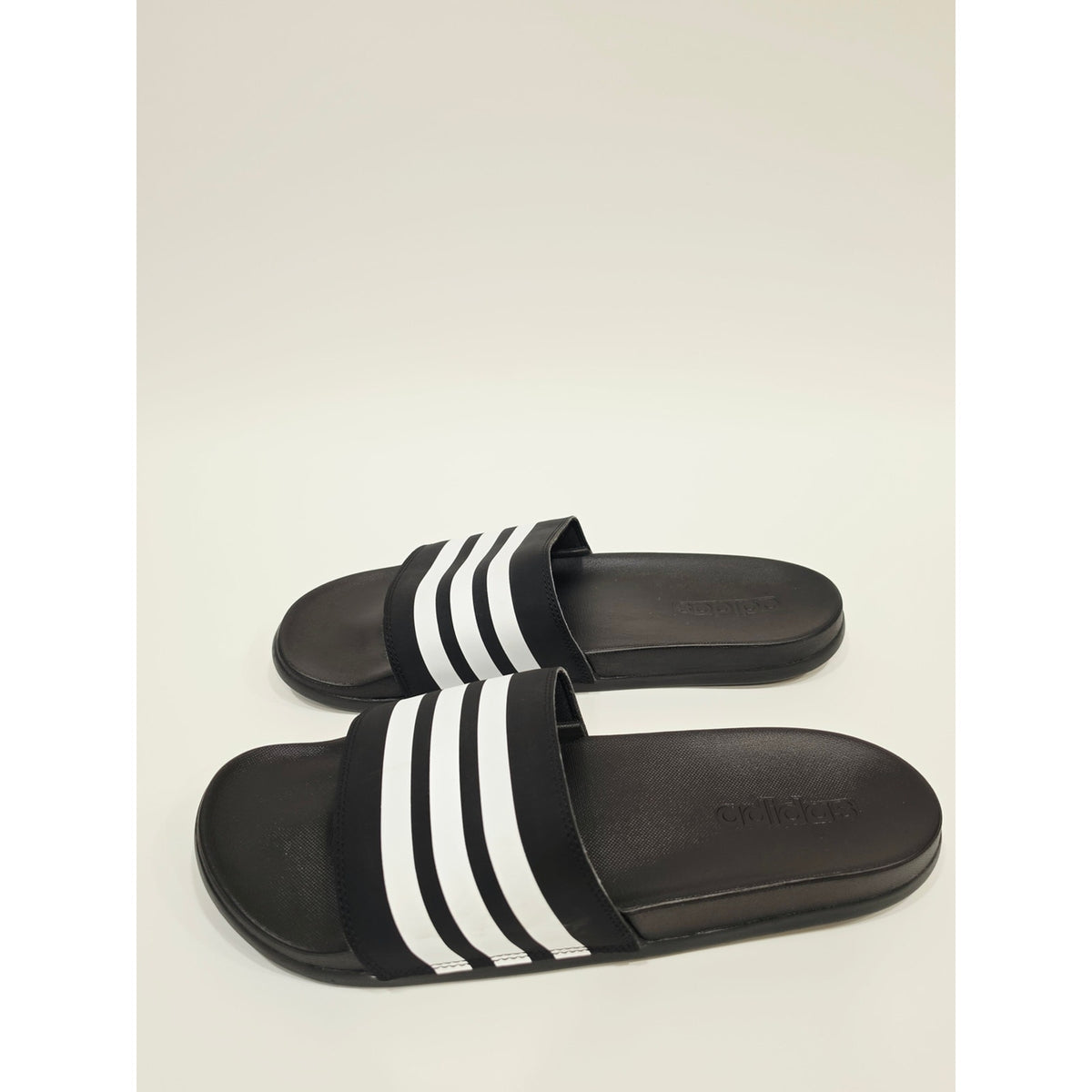 Adidas Adilette Comfort Black and White Slide Sandals