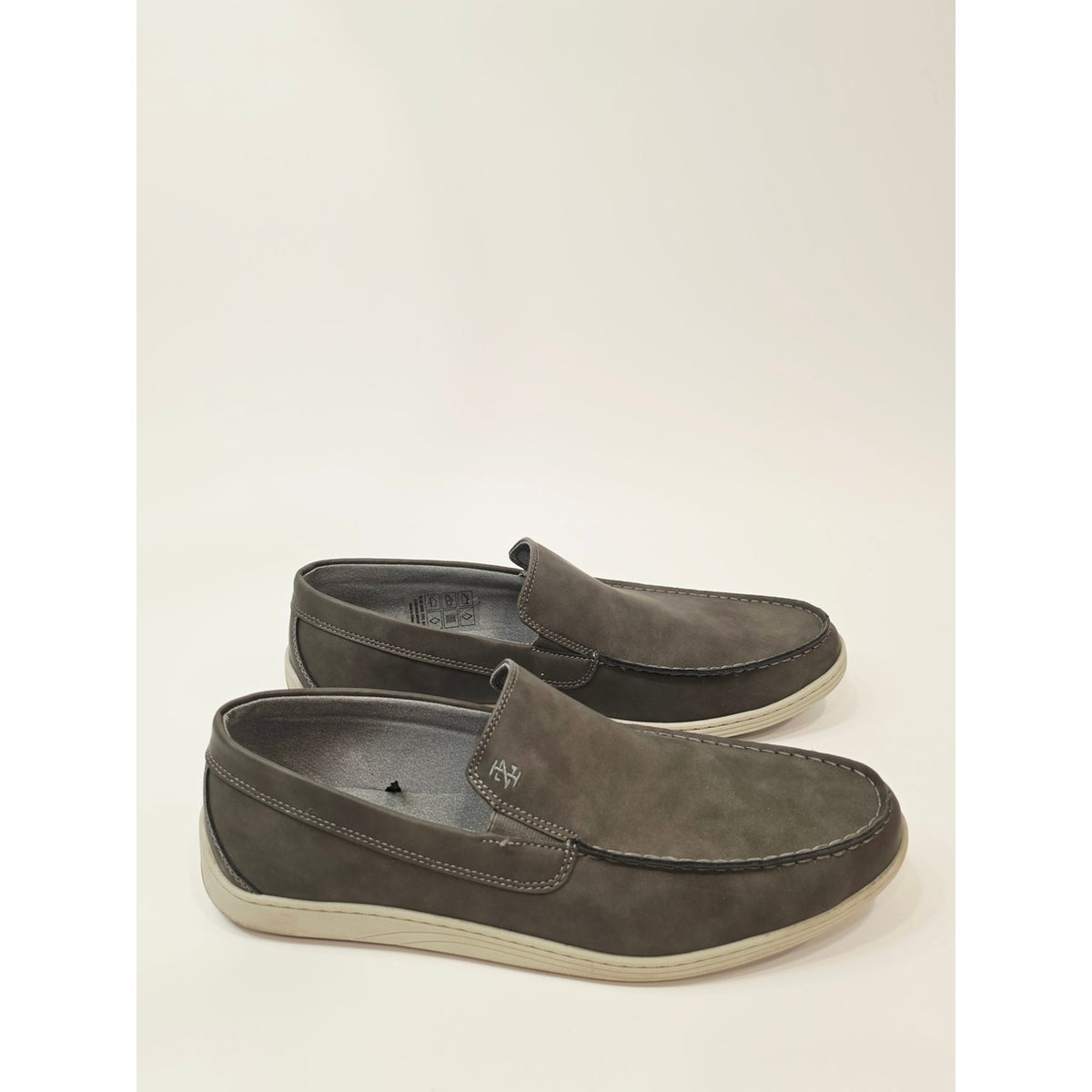 Izod Gray Seapoint Slip-On Loafers with Contrast Stitching