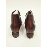 Antelope Perrin P16 Coffee Leather Ankle Booties/Side Zip - EU 38 US Size 7.5