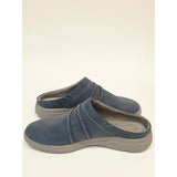 Comfort Slip-On Mule Clogs in Navy with Adjustable Strap