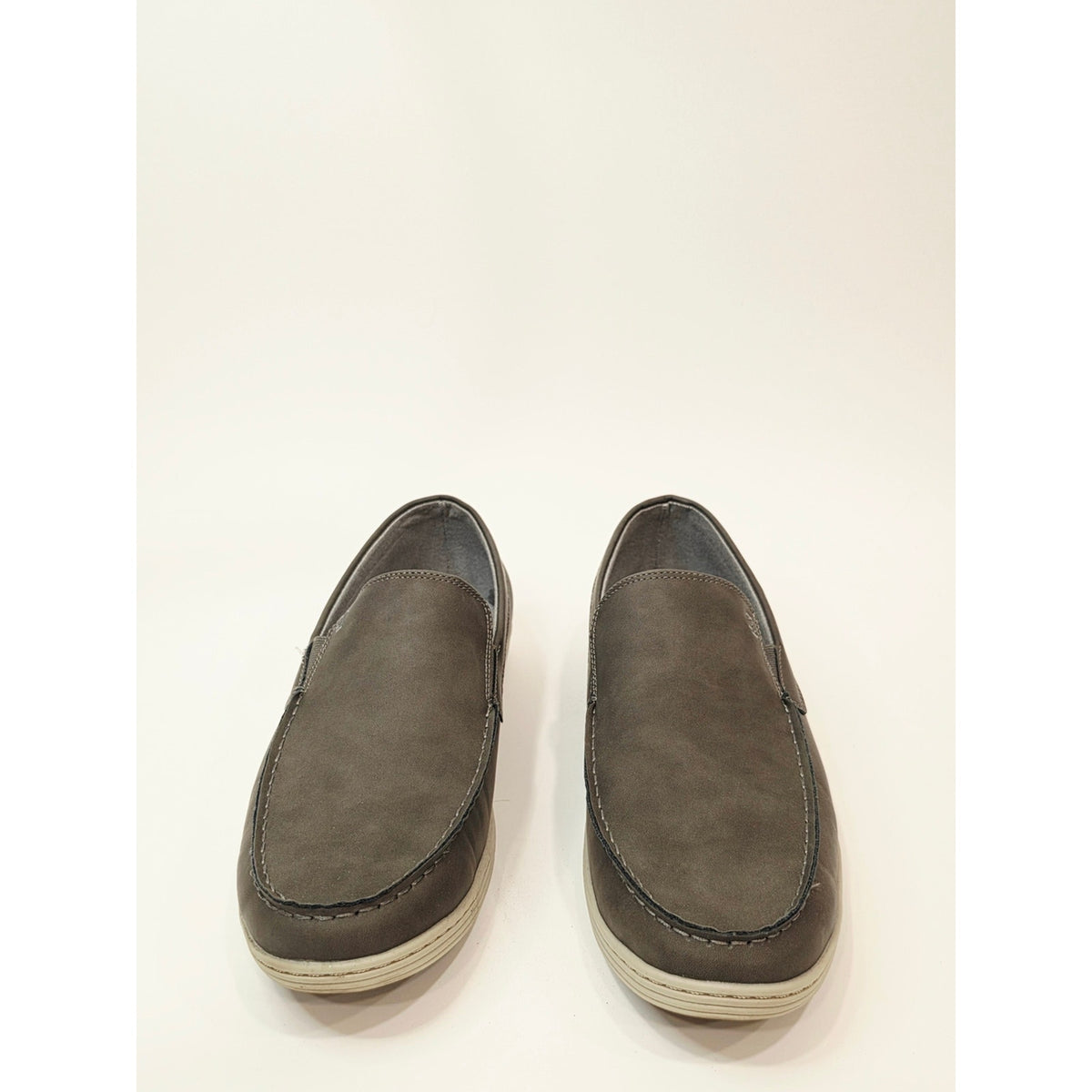 Izod Gray Seapoint Slip-On Loafers with Contrast Stitching