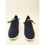 Izod Bannister Navy and Tan Low-Top Knit Lace-Up Sneakers