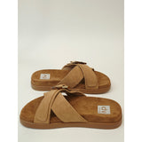 DV by Dolce Vita Usha/Rusha1 Women’s Tan Faux Suede Buckle Slide Sandals
