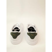 Puma Men’s Ace Court Classic Whitewith Olive Green Accwnts Leather Sneakers
