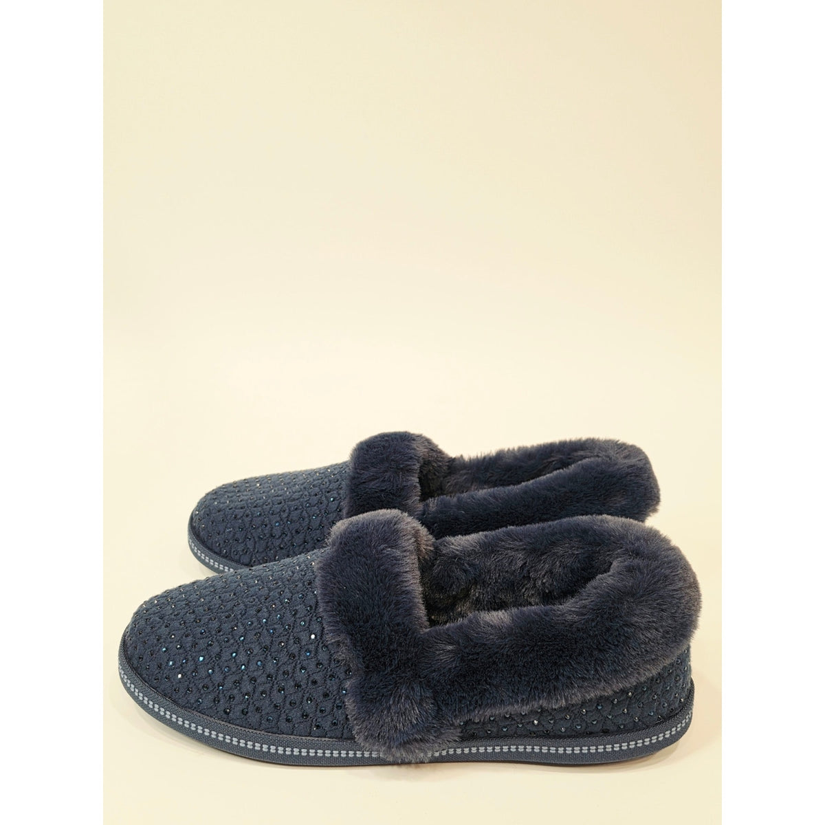 Skechers Navy Cozy Campfire Toasty Twunklers Faux-Fur Lined Women's Slippers