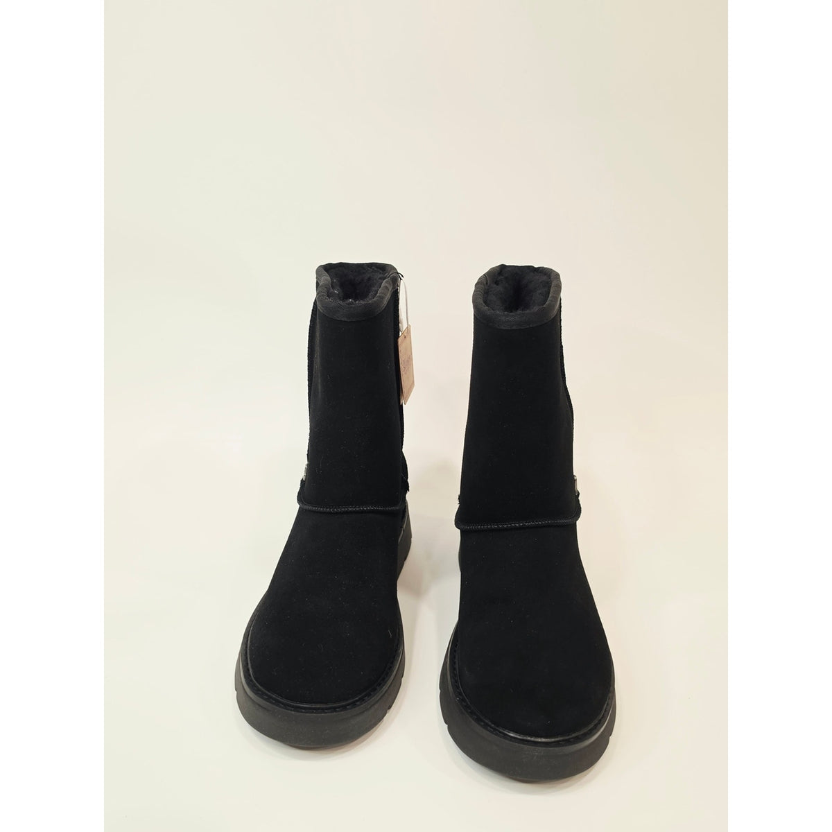 Skechers Keepsakes Cozy Black Suede Plush Lined Winter Boots