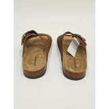 Khombu Ashville Women's Brown Suede Double Buckle Slide Sandals