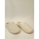 Dearfoams Women’s Leslie Quilted Terry Clog Slippers – Muslin White  Size M 7–8