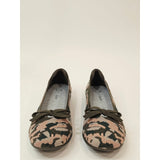 Clarks Cloudsteppers Washable Knit Bow Flats - Carly Hope Olive green Wide Size