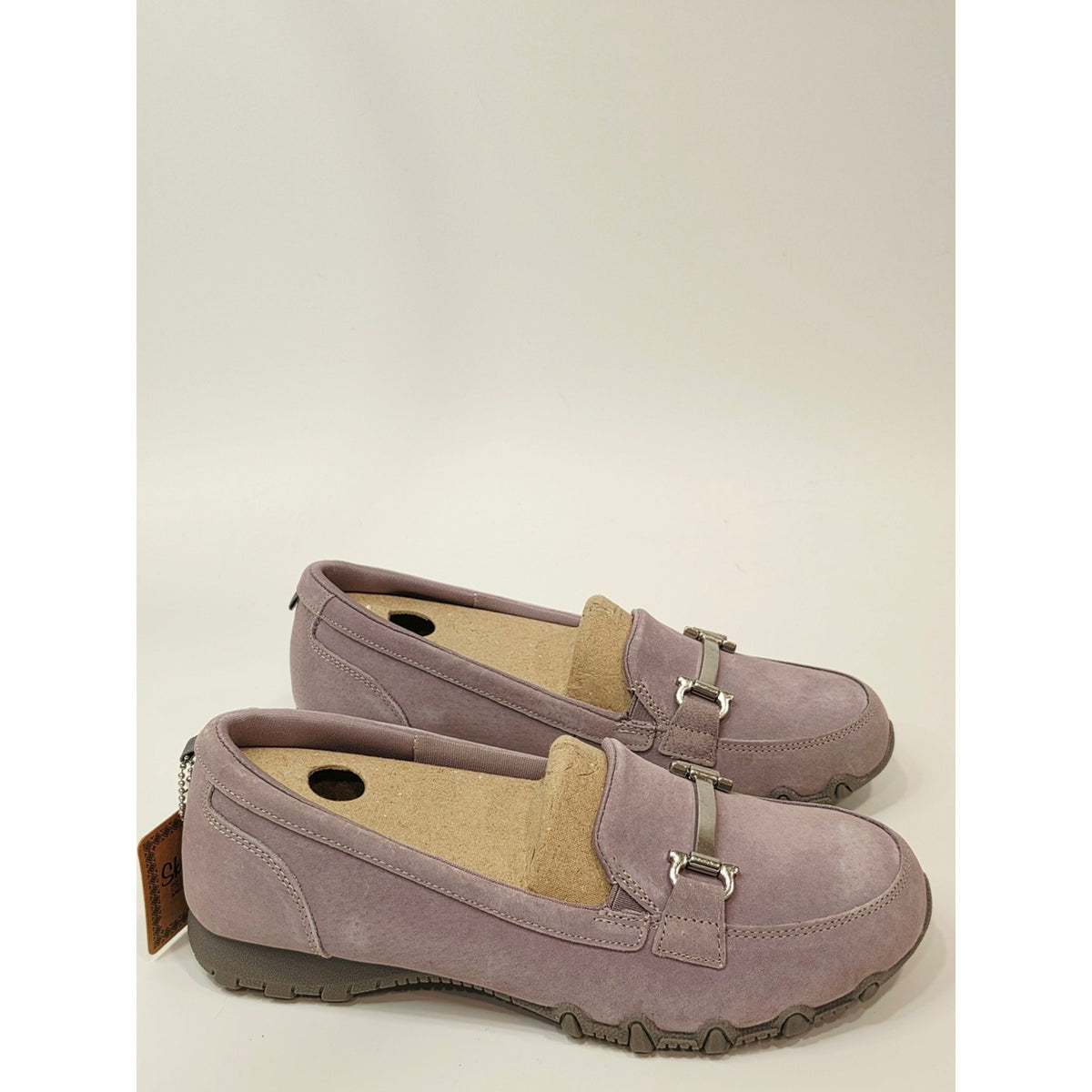 Skechers Women's Bikers MC BE Clutch LilacSuede Slip-On Loafers
