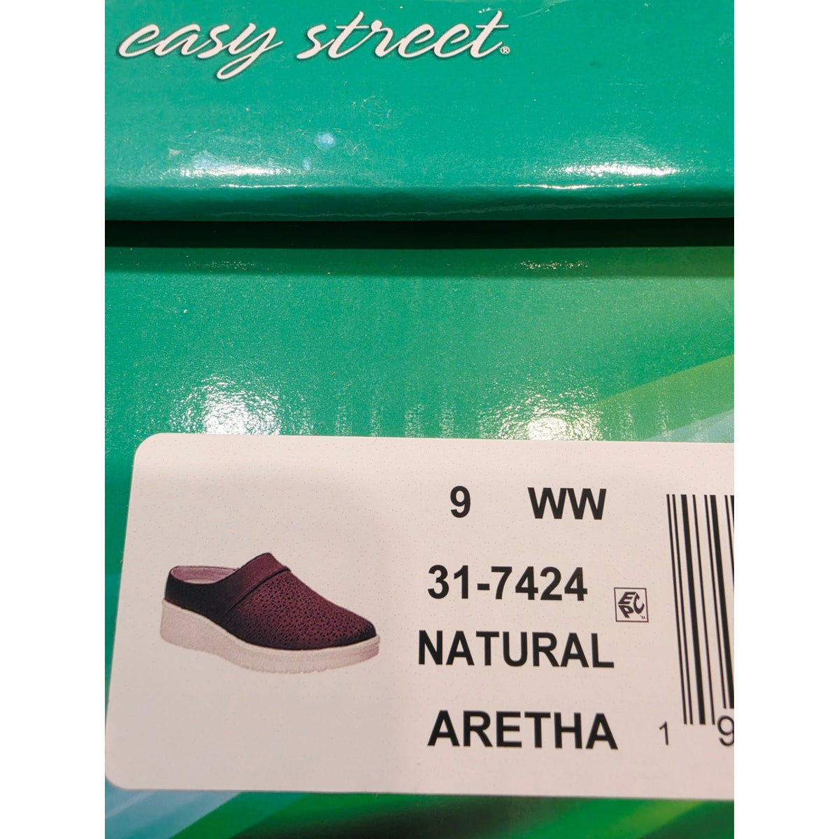 easy street Natural Aretha Laser-Cut Slip-On Mules