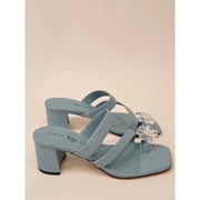 Katy Perry The Toolpiled Flower Sandal in Blue Block Heel Sandals Womens Size 7