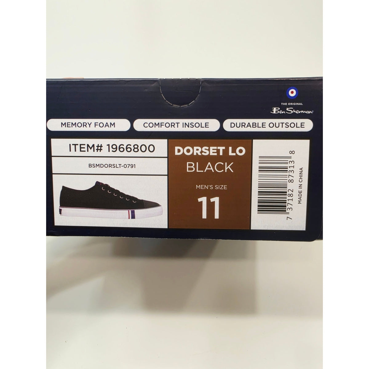 Ben Sherman Dorset Lo Men’s Black Canvas Sneakers – Size 11
